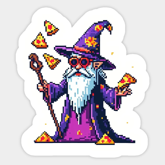 Pizza Wizard Sticker by PXLART